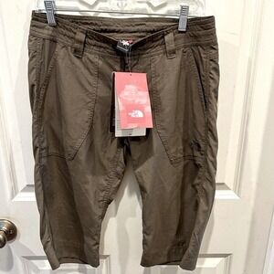 The North Face Nylon Bermuda Walking Hiking Shorts Brown Ripstop Size‎ 6 NWT
